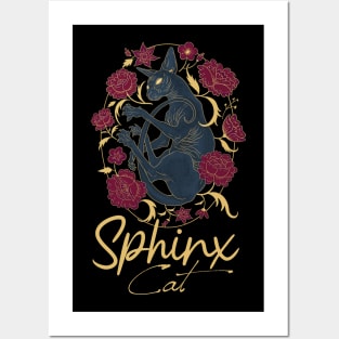 Mystic Sphynx Cat Posters and Art